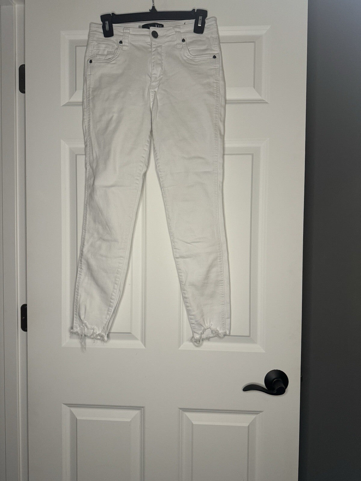 Kut From The Kloth Connie High Rise Ankle Skinny Jeans Size 2 White 