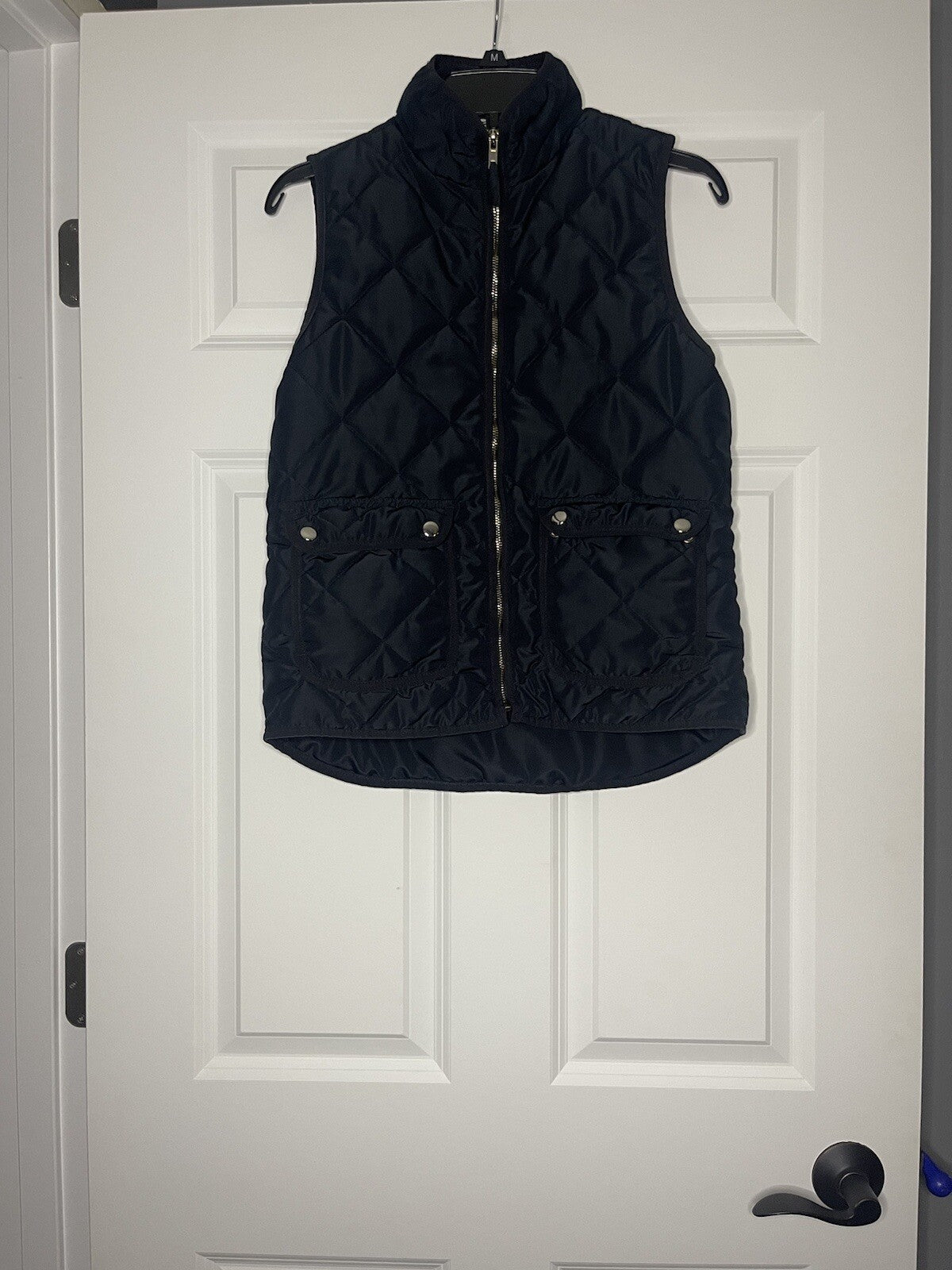 Thread and supply quilted vest small navy