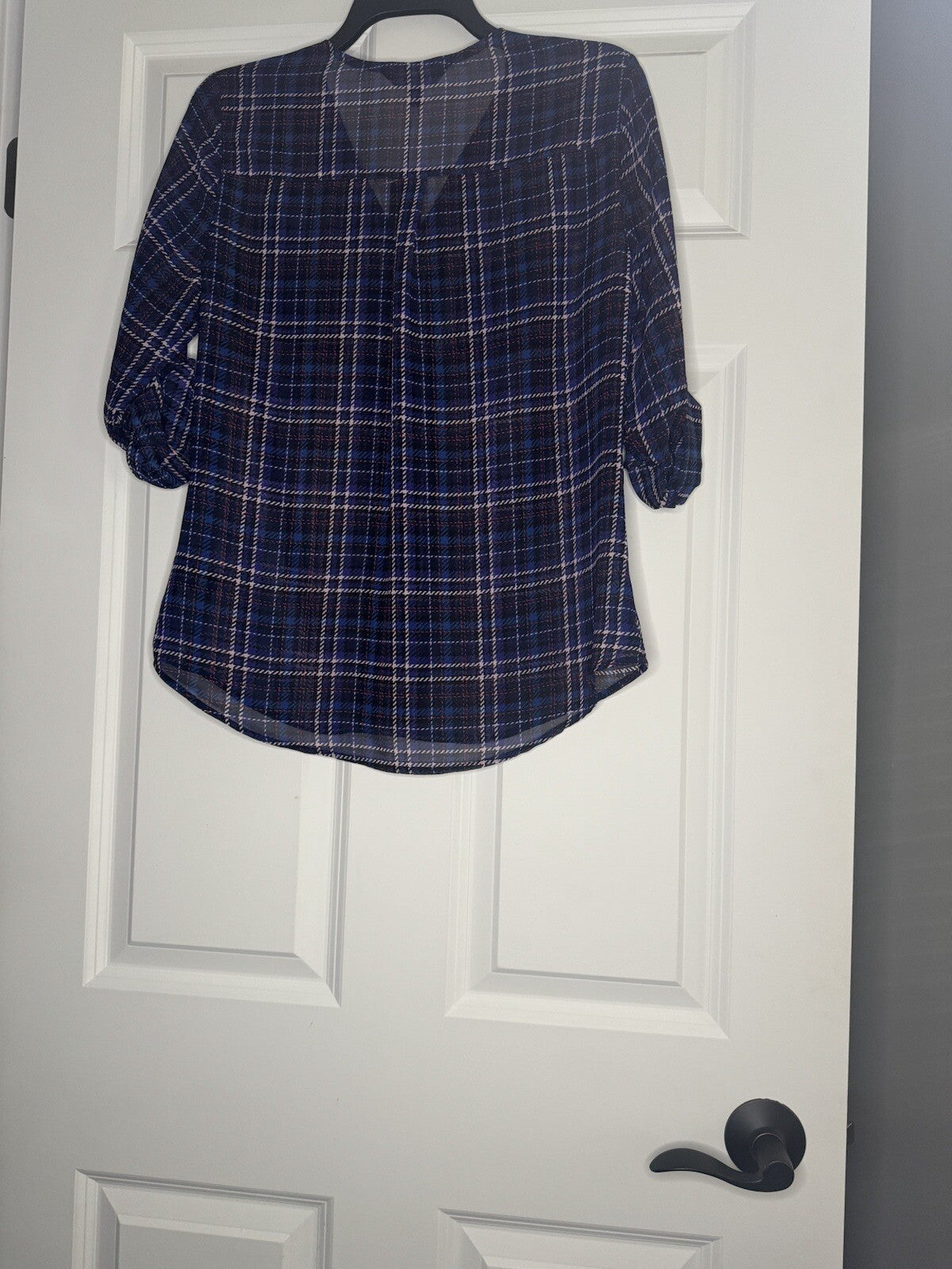 Express Button Up Blouse 3/4 Or Long Sleeve Small Purple Blue Red Black Nwt