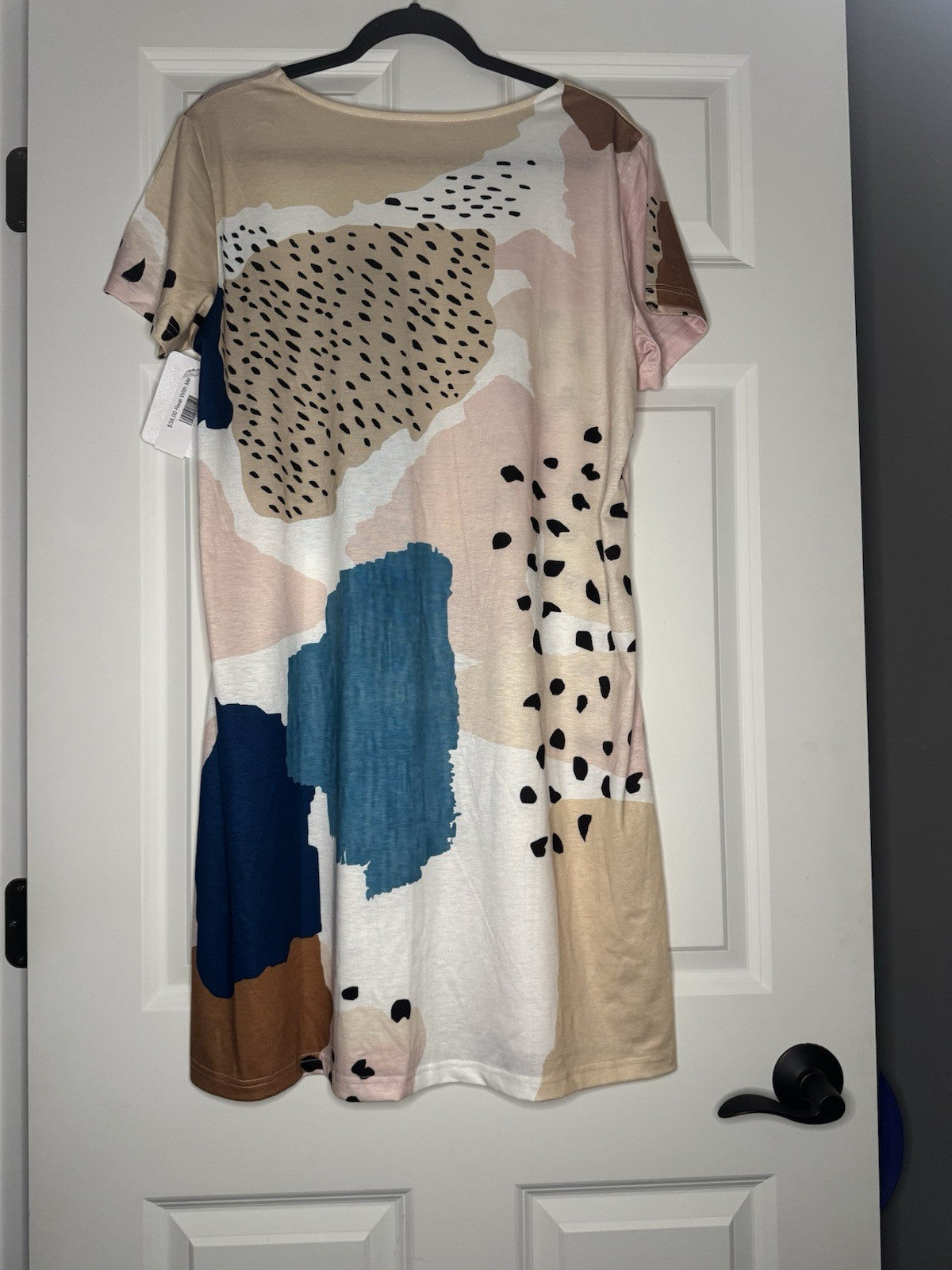 Unbranded Short Sleeve Dress White W Brown Pink Beige Black Teal Navy Xl Nwt 38