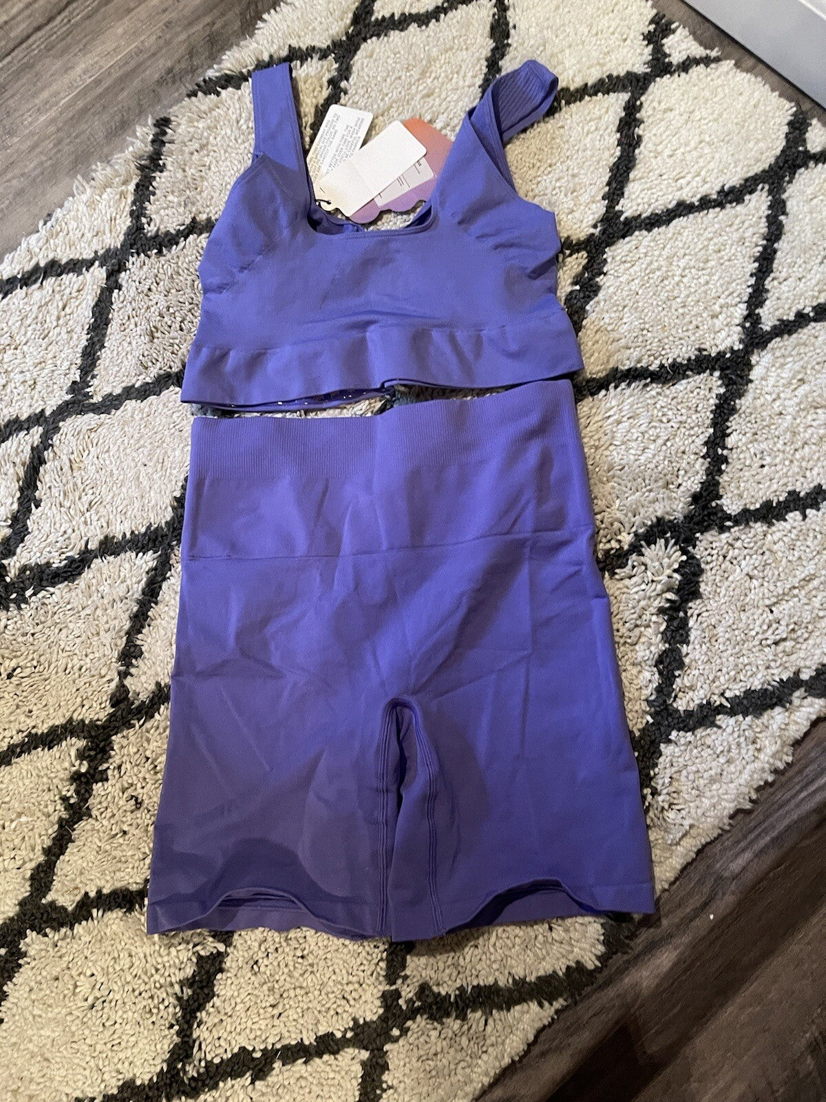 Yitty 2 Piece Outfit Nearly Naked Shaping Bra And Shorts Xl/xxl Periwinkle Nwt