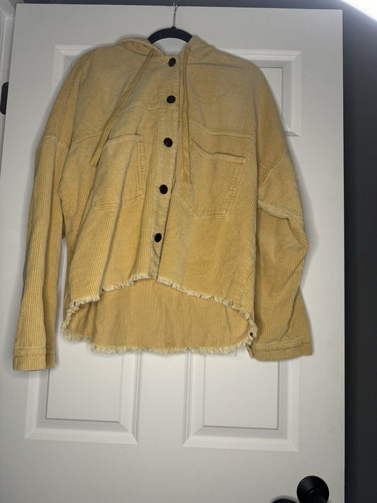 Gee Gee Corduroy Mustard Jacket With Fringe 1xl