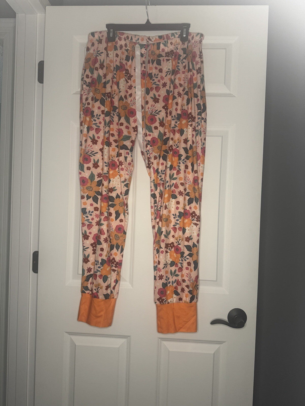 Shirley And Stone 2 Piece Pj Set 2xl Short Sleeve And Pants Pink Orange Multi Fl