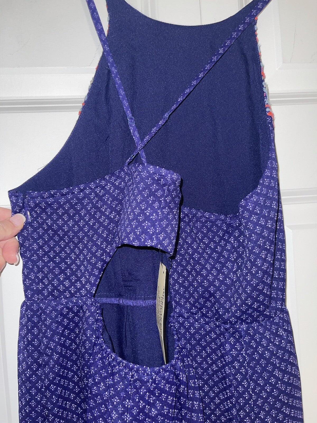 American Eagle size 4 dress blue pink purple white nwt 