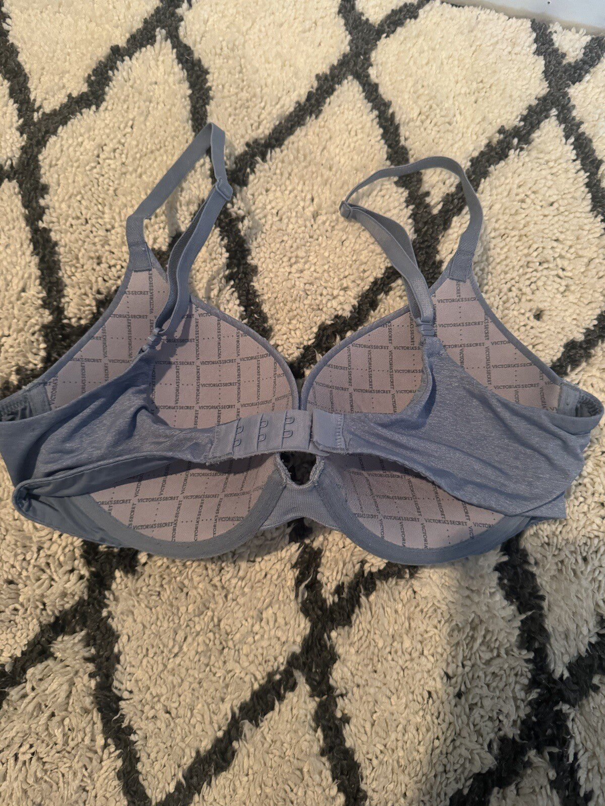 Victorias Secret Padded Perfect Coverage Bra Light Blue Heathered 34c
