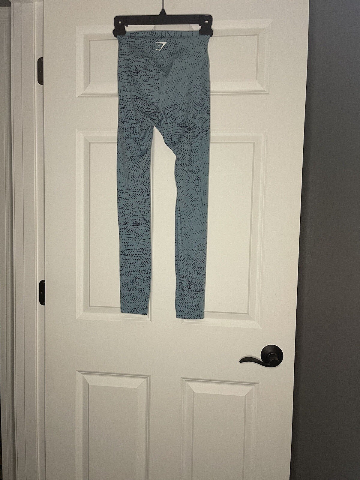 Gymshark Leggings Blue With Navy Purple Print Small 