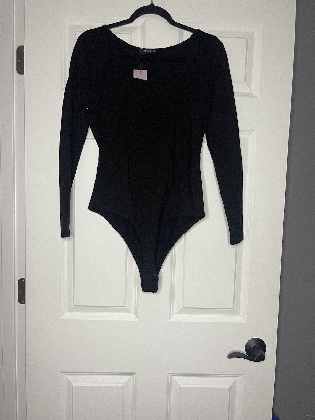 Maverick long sleeve bodysuit black large NWT