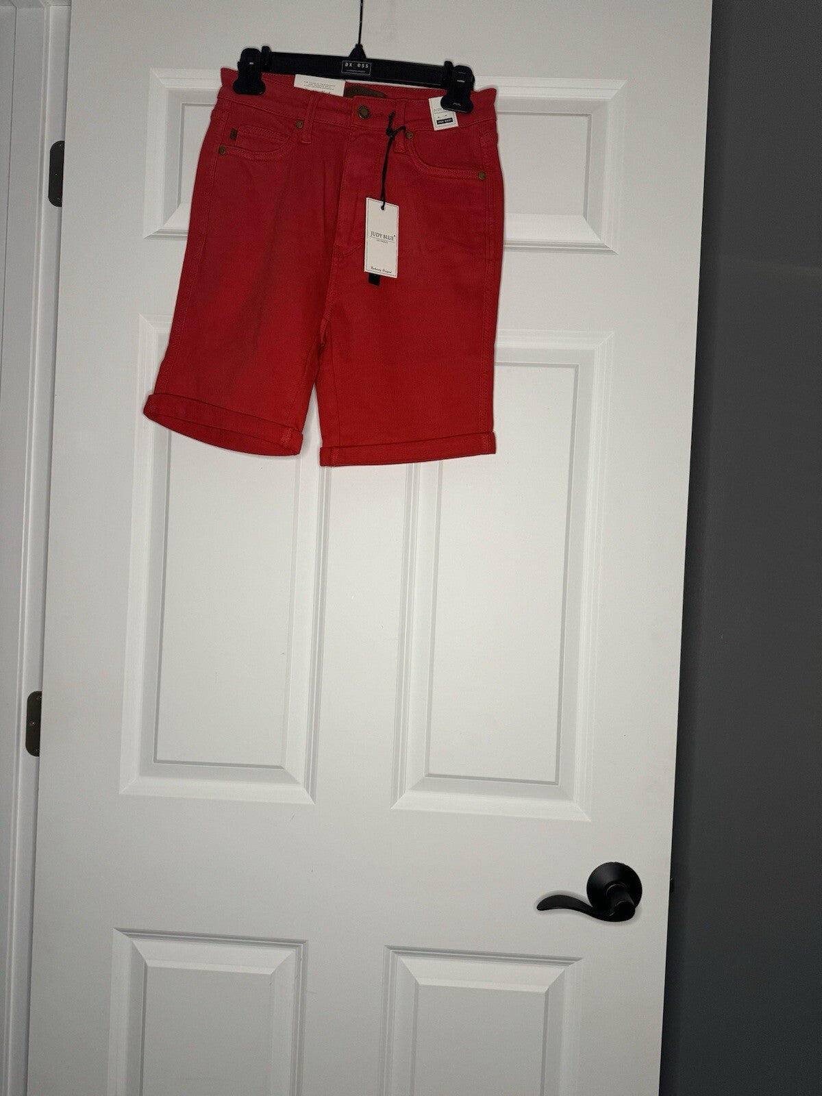 Judy Blue High Waist Tummy Control Top Shorts Medium Red Nwt 