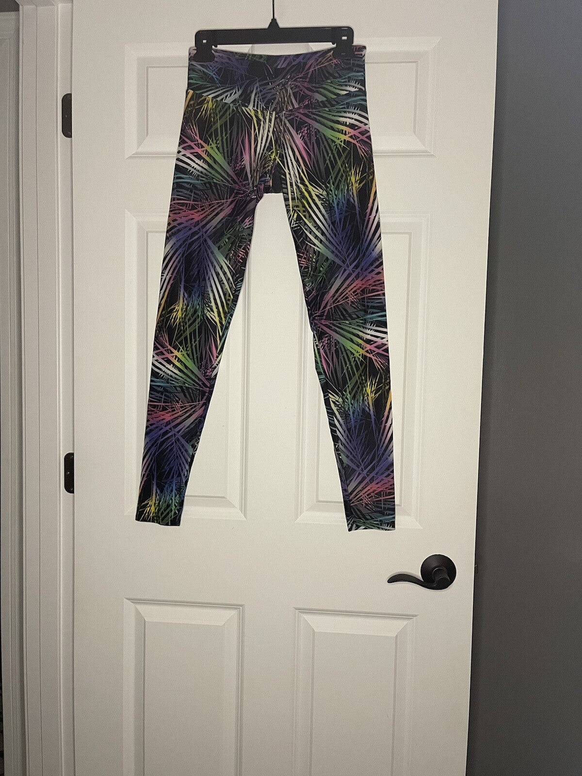 Onzie Small/medium Leggings Black W Neon Green Yellow Pink Purple 