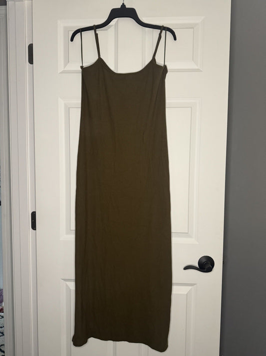 Vici Sleeveless Dress Xl Ribbed Green 