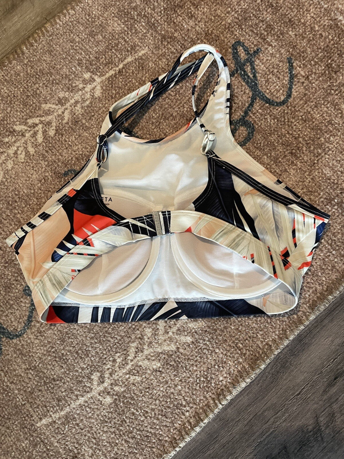 Athleta swimsuit top 34D/DD multicolor floral