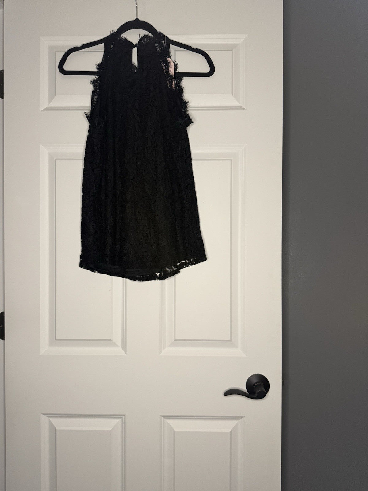 Berryou Sleeveless Blouse Large Lace Black Nwt 
