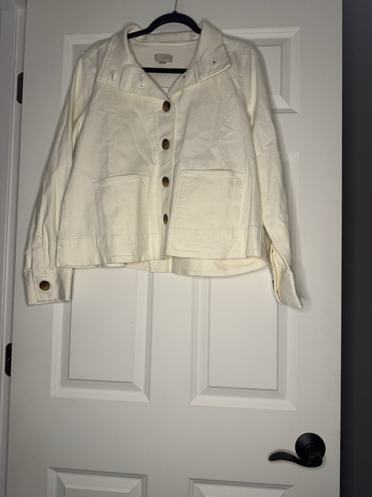 Loft Jacket Cream Large Nwt 74.99 