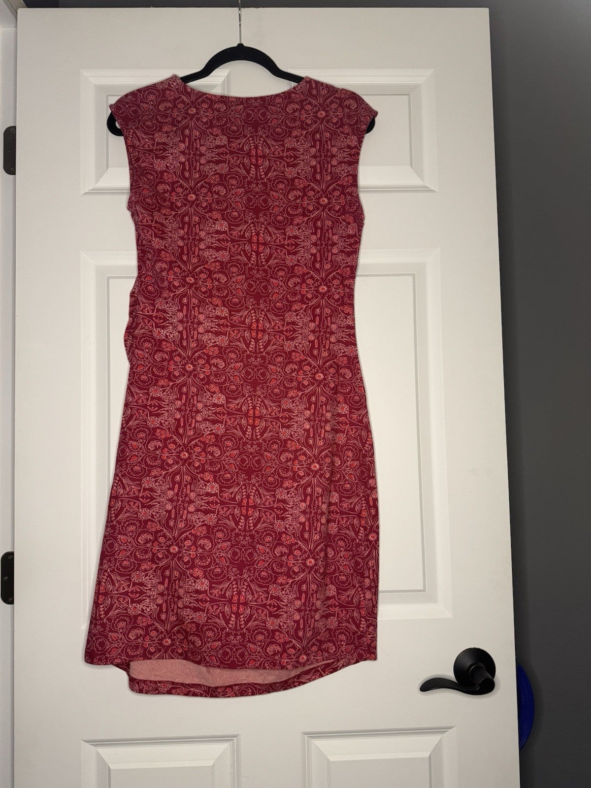 Mata Traders Sleeveless Dress Medium Pinkish Red W Reddish Orange Floral