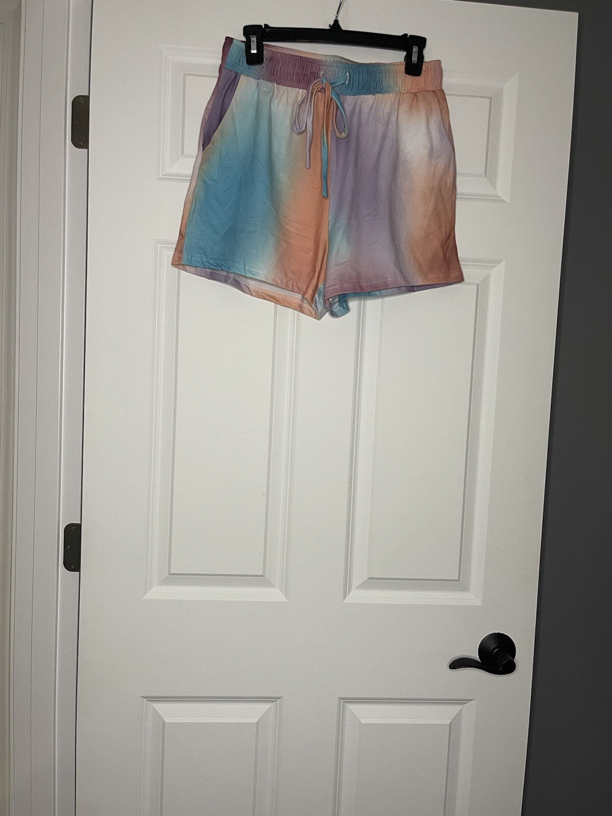 Merokeety 2 piece pajama set medium mauve blue purple tie dye