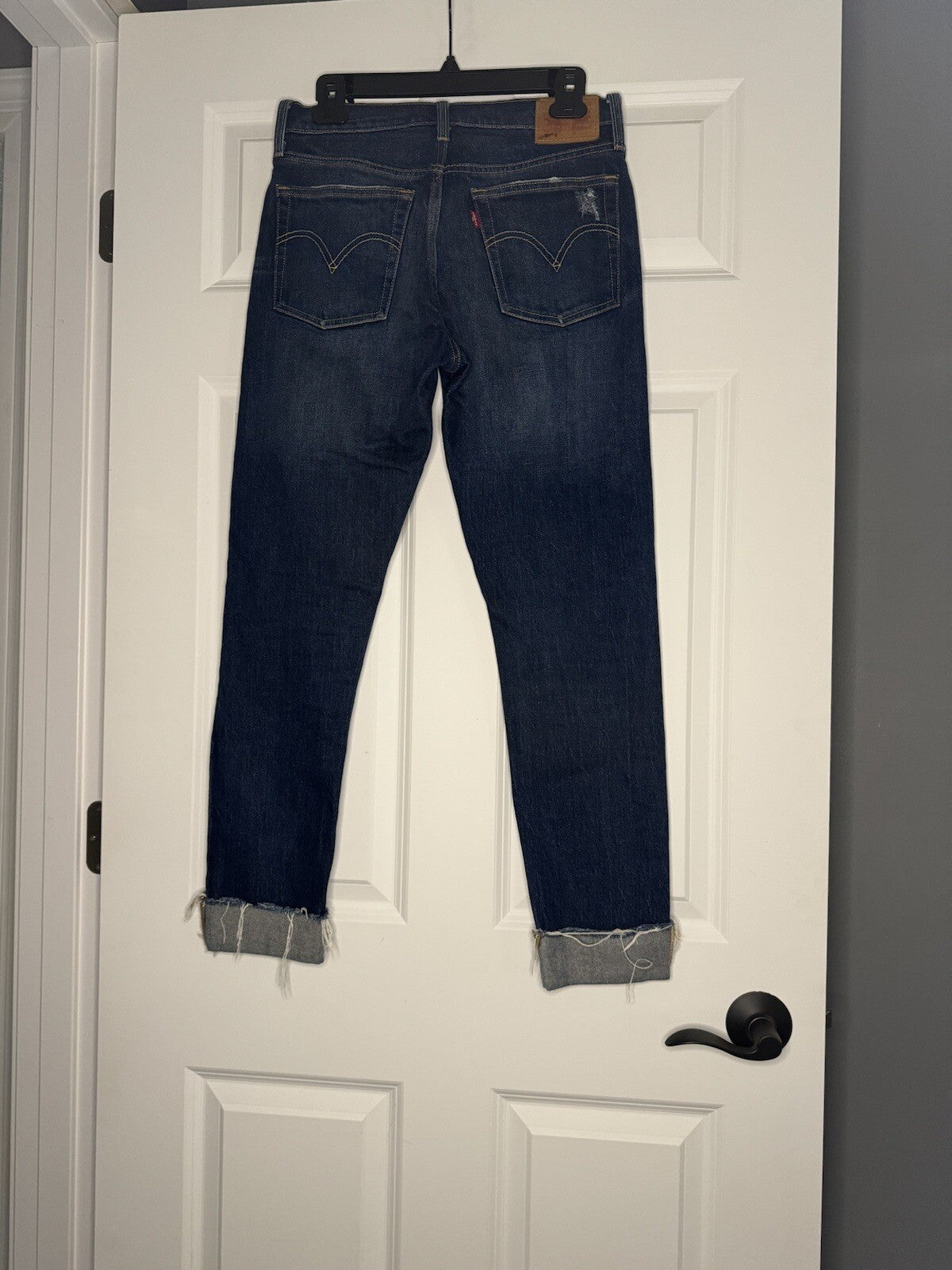 Levi Straight Jeans W 27 Length 30 Women’s Cuffed Blue 