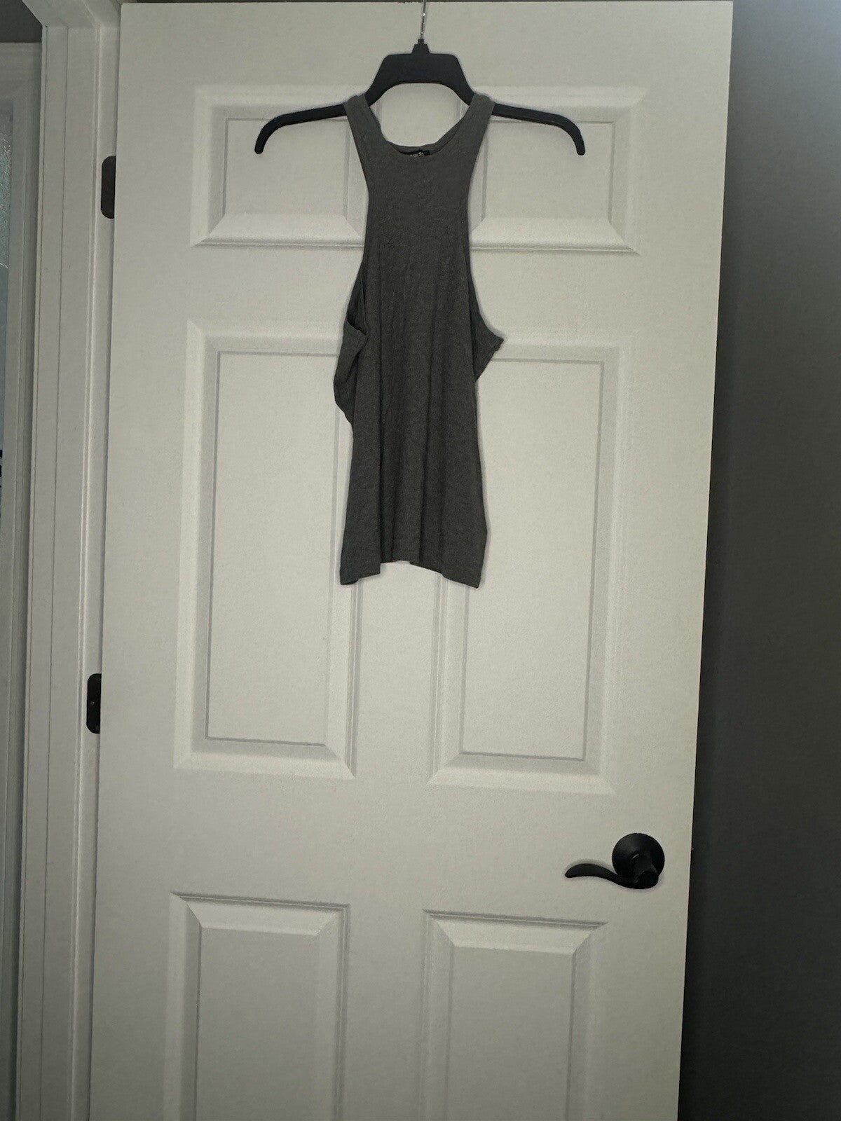 Express Sleeveless Top Gray Ribbed Large Nwt 