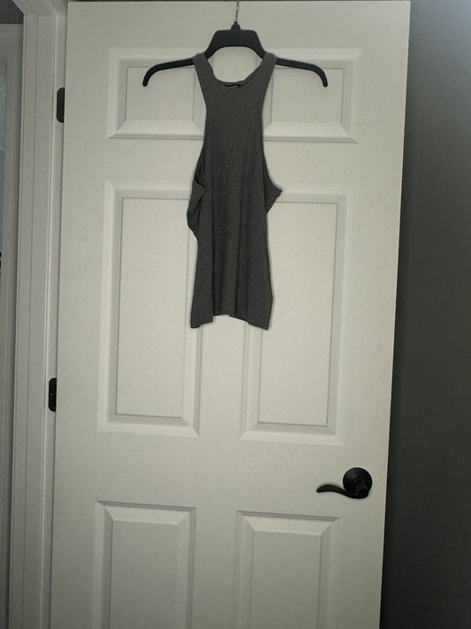 Express Sleeveless Top Gray Ribbed Large Nwt 