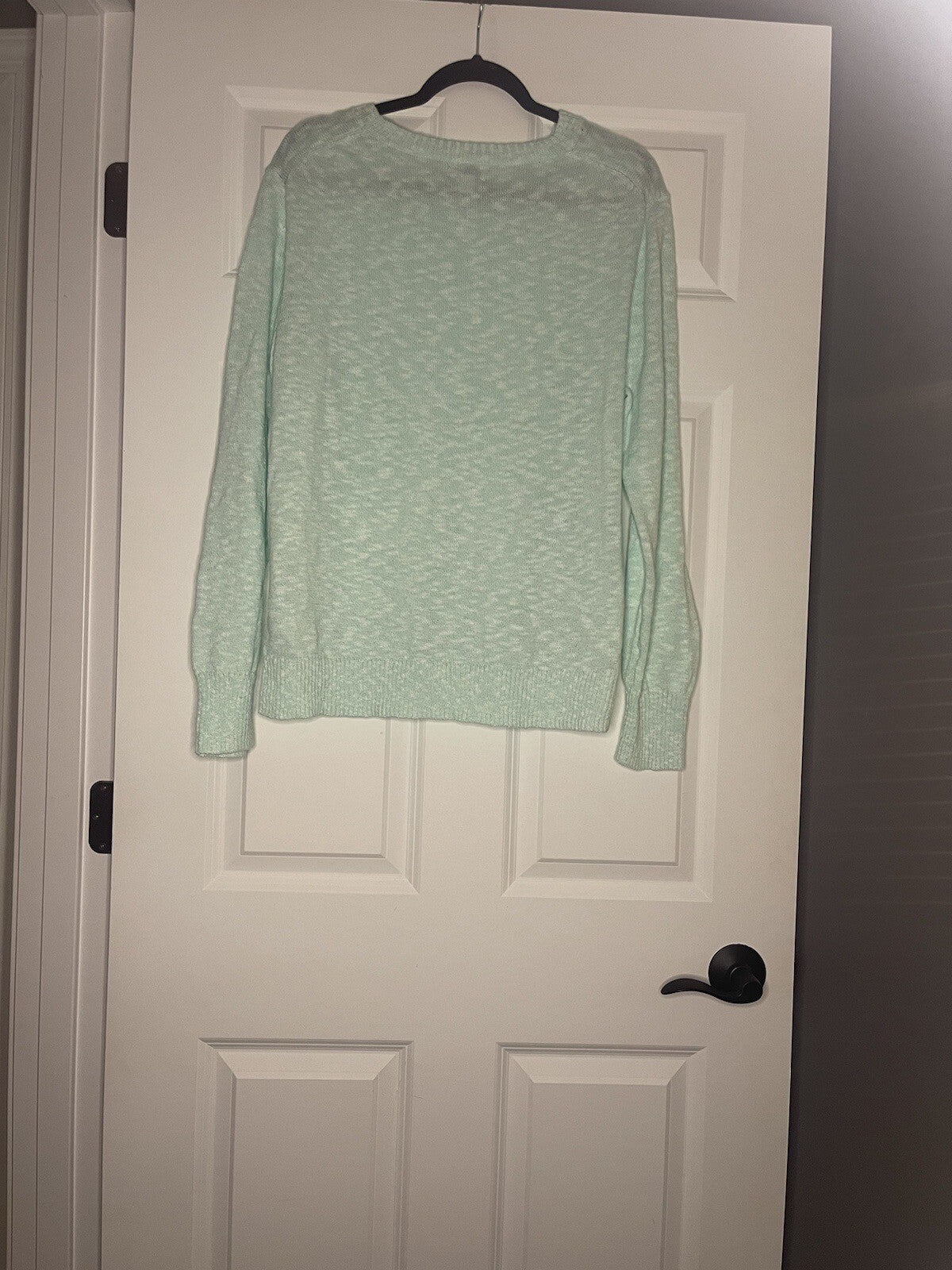 J Crew Sweater Light Green White Mix Large