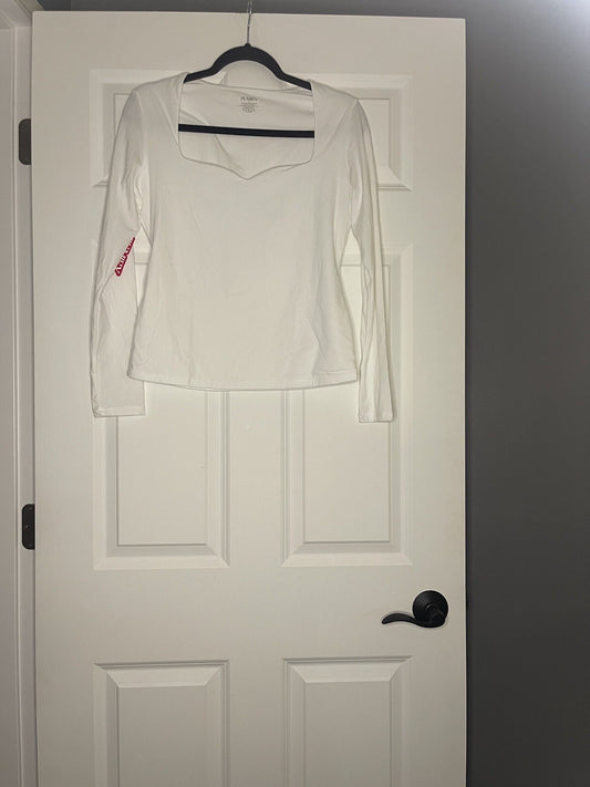 Pumiey Long Sleeve Top Xl White Nwt 