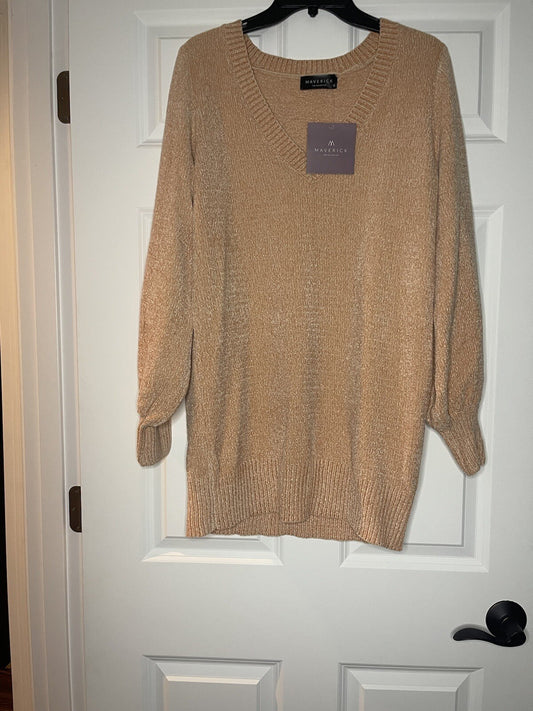 Maverick sweater small peach NWT