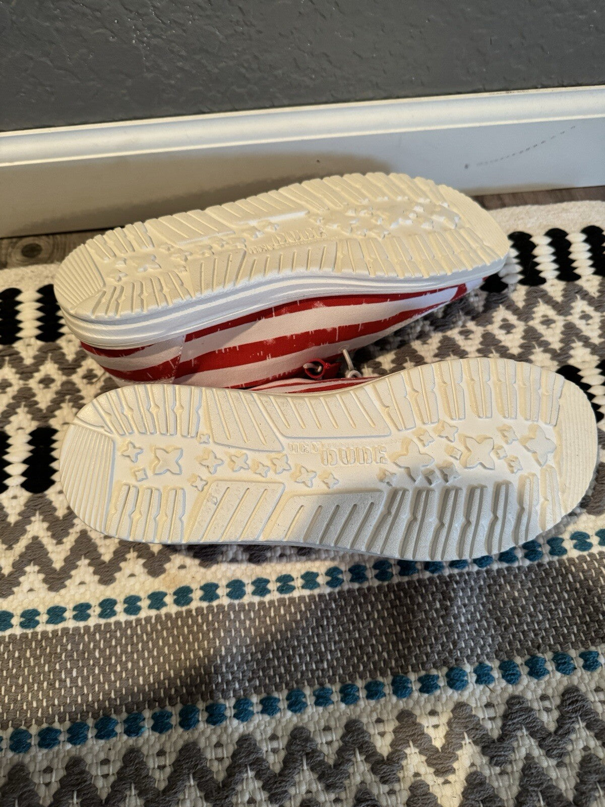 Hey Dudes American Flag Size 10 Brand New