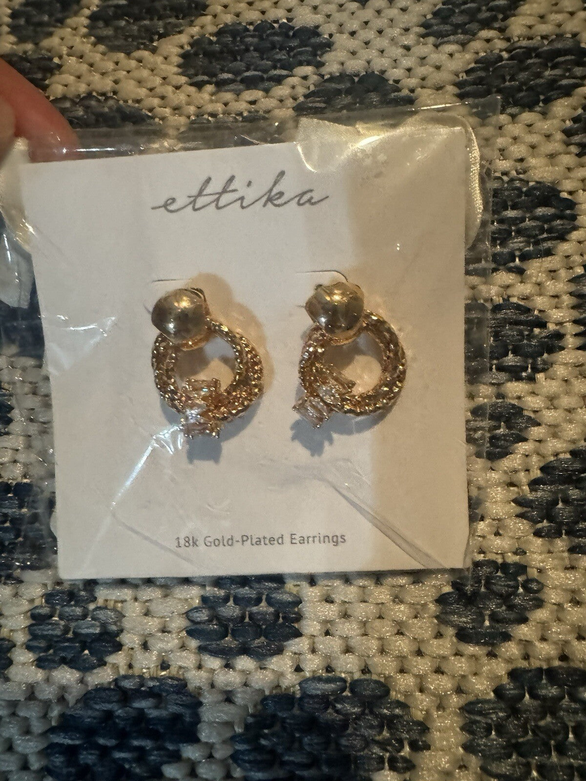 Ettika 18k Gold Plated Earrings Brand New