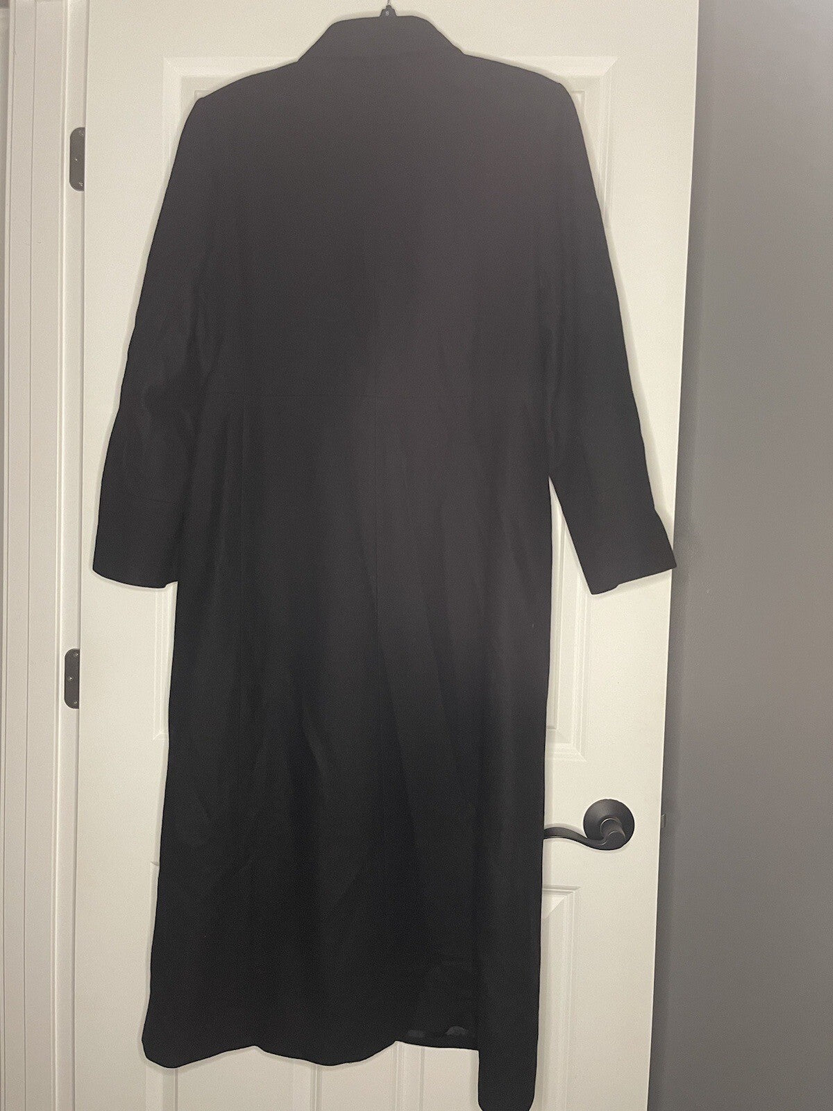 Harve Benard Long Black Winter Coat Size 14 Wool