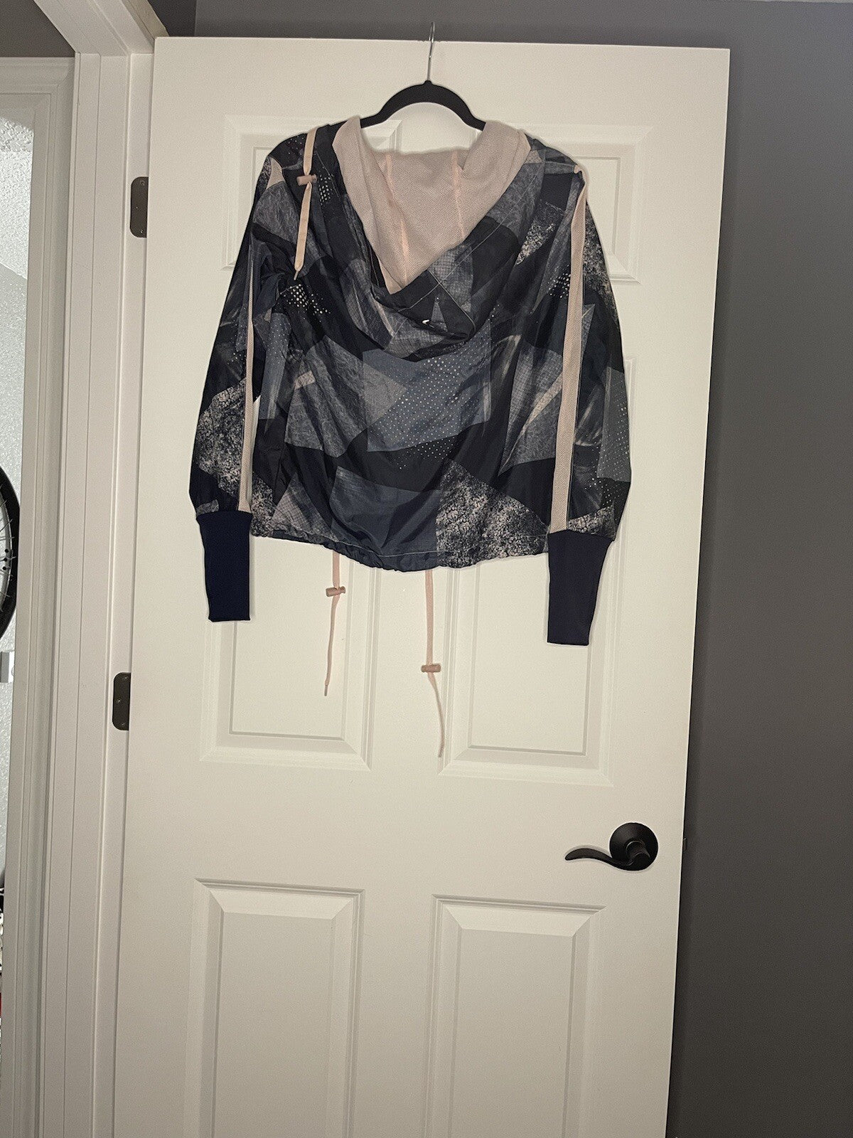 Zyia Active Jacket Small W Hood Blue Pink Print Nwt 