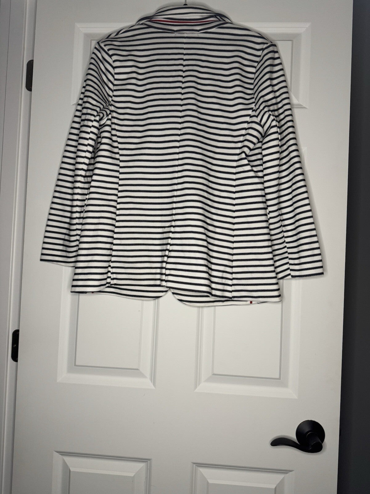 Banana Republic Blazer Large Petite White And Black Strips Nwt 129.99
