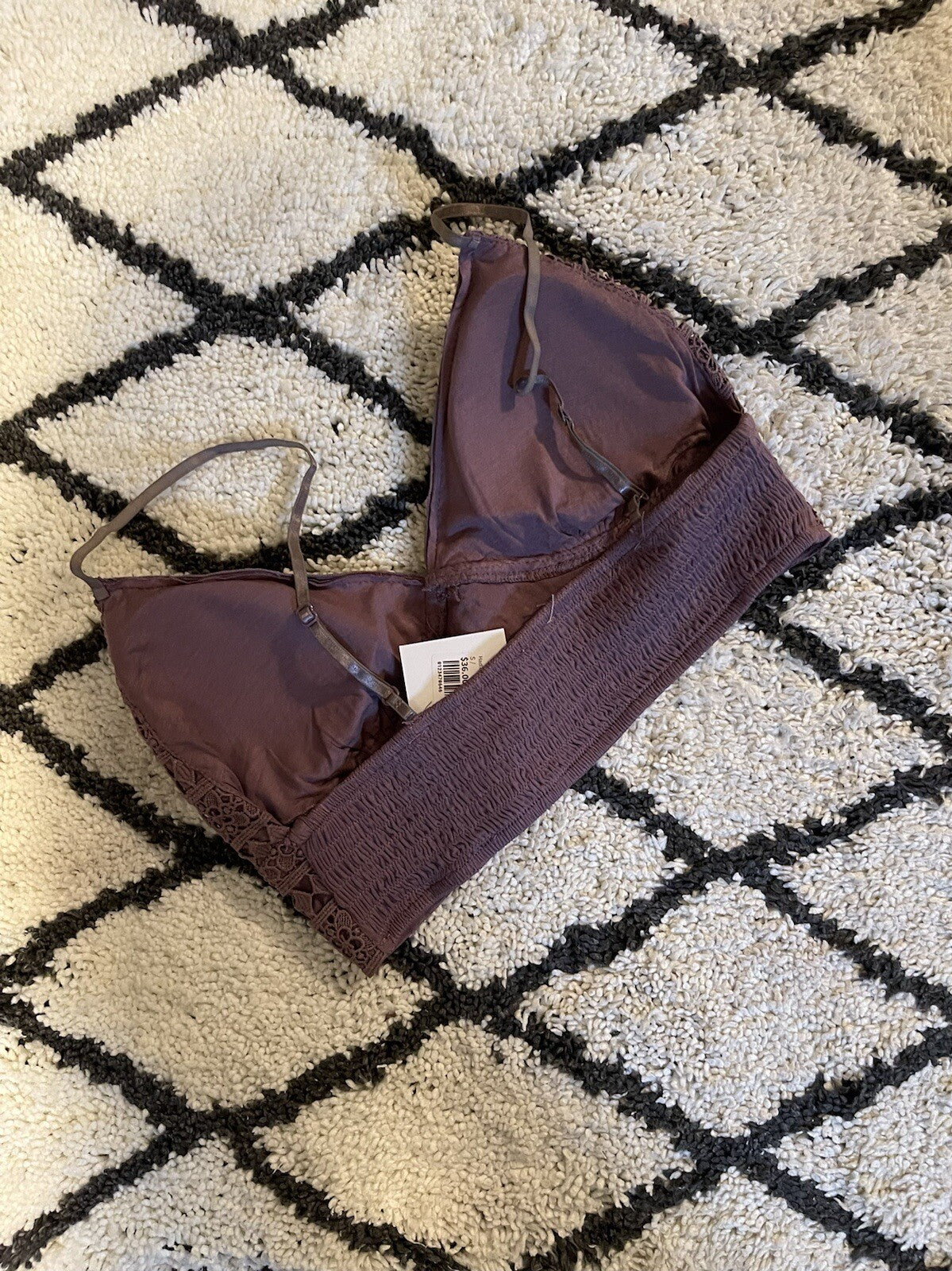 Listicle hadley crochet lace bralette small purple NWT