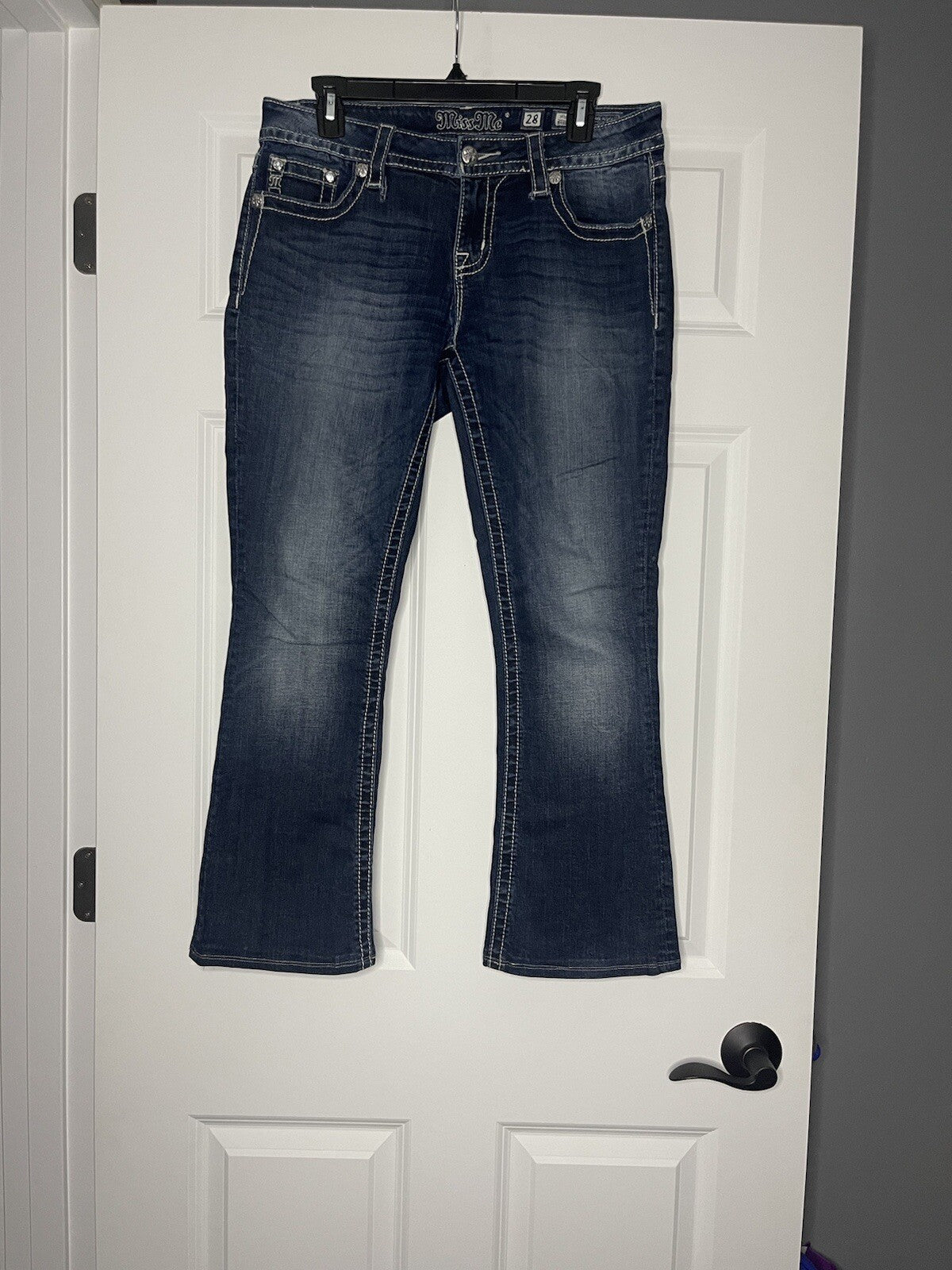 Miss Me jeans mid rise easy boot style 83069E8R size 28