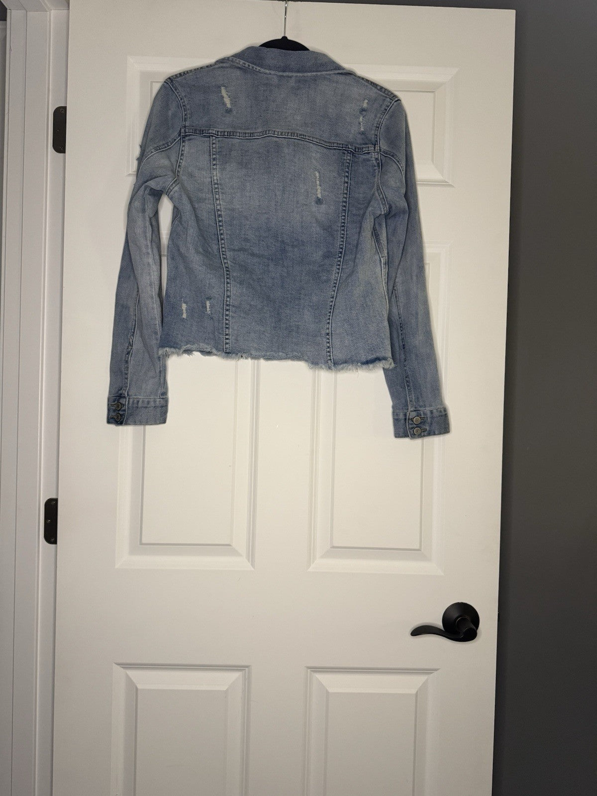 Eunina Distressed Jean Jacket Medium Frayed Style 3003