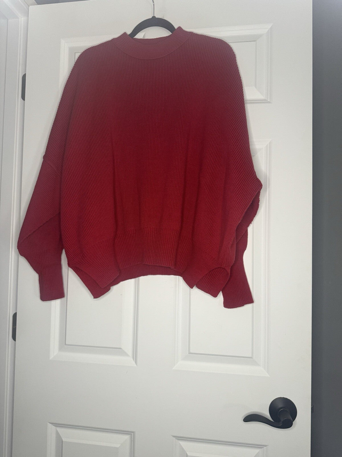 Free People Ribbed Sweater XS Red
