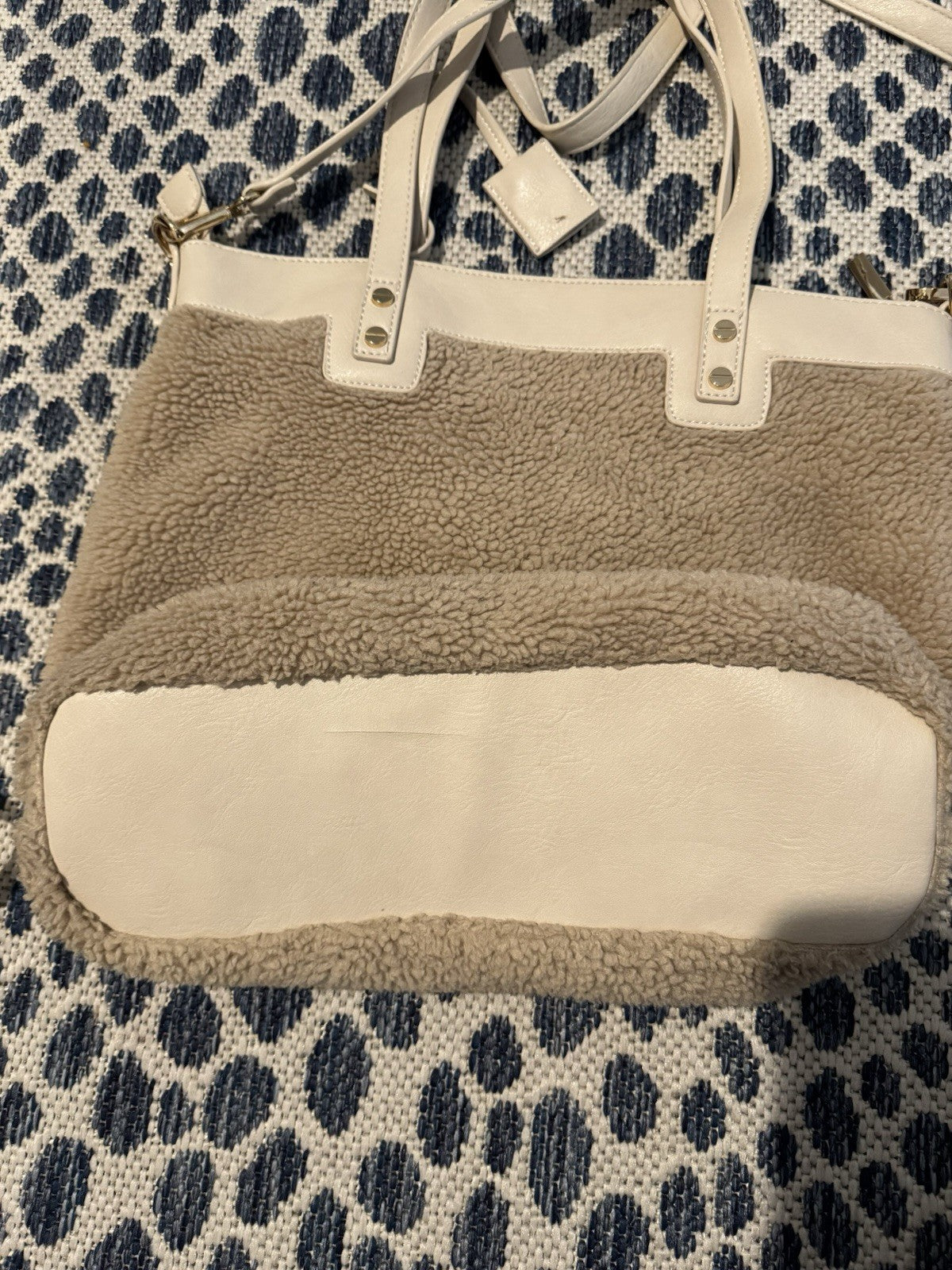 Mali And Lili Beige And Cream Purse Small Mark On Bottom 