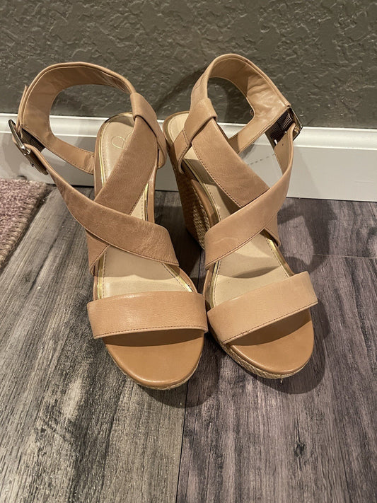 Jessica Simpson wedge heels brown size 8.5 