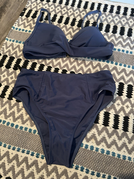 Unbranded 2 Piece Bikini Small Grayish Blue 