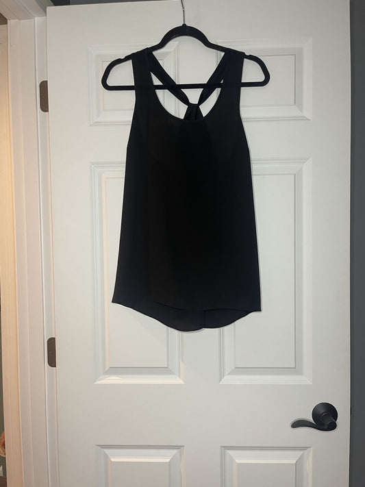 Express sleeveless blouse with twist back medium black NWT
