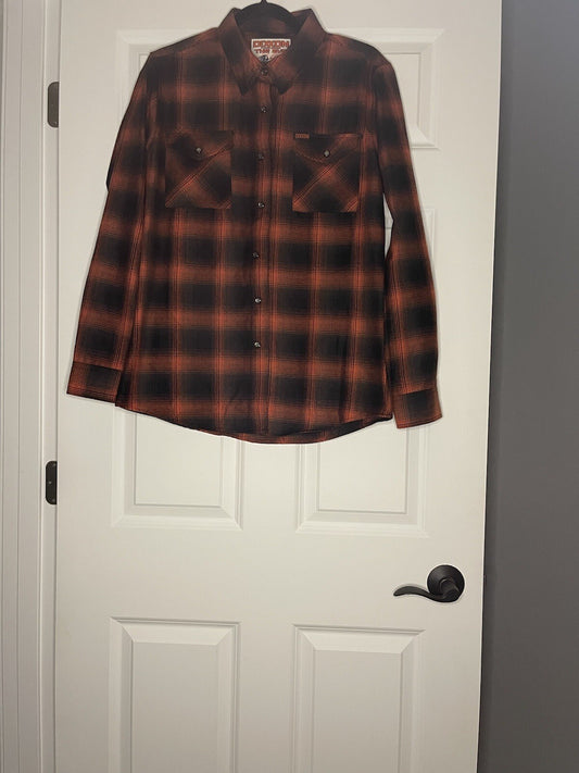 Dixxon The Evo Women’s Flannel Large Black And Orange Worn Once