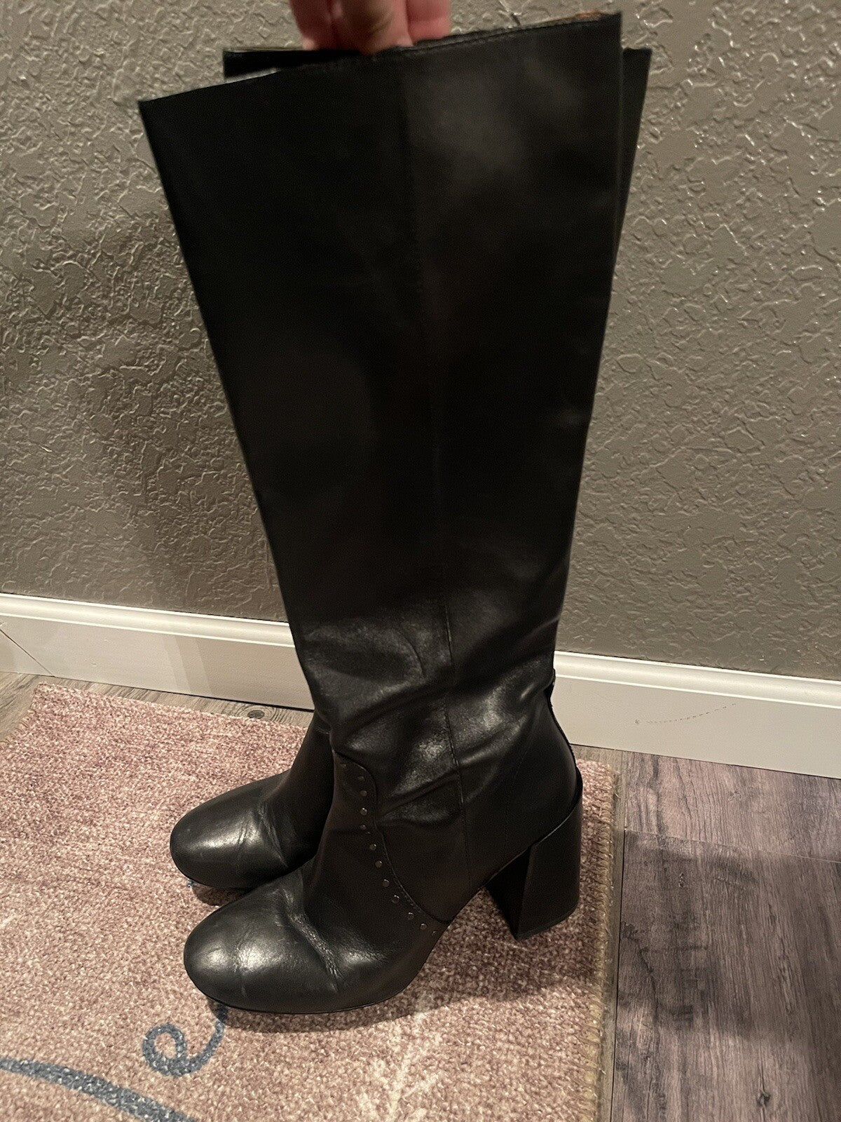 Coach Tall Black Womens Boots Size 10 Leather