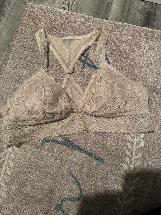 Aerie Bralette Lace Beige Large