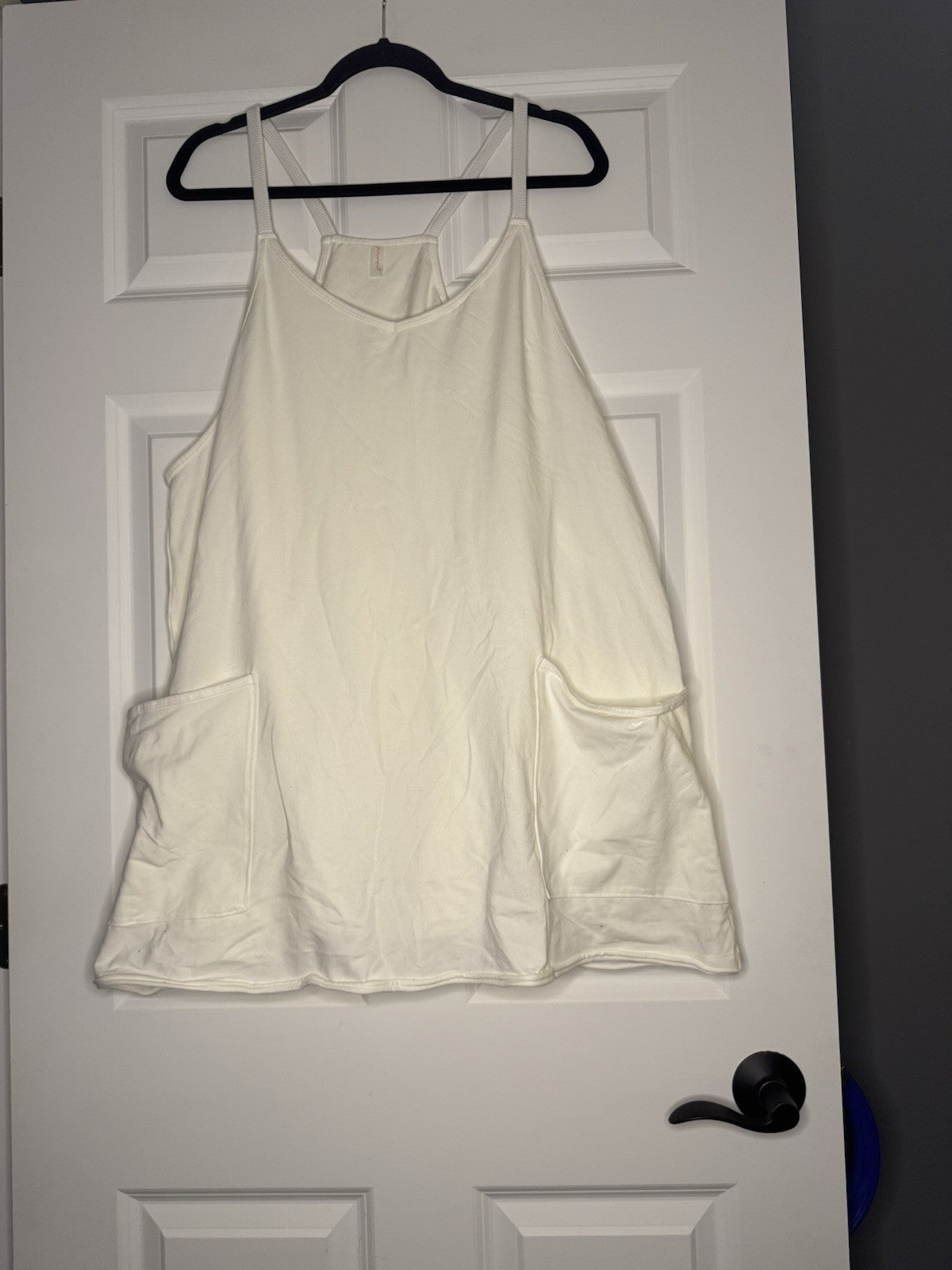 Free People Movement Romper Off White Xl Small Marks In Front Nwt 