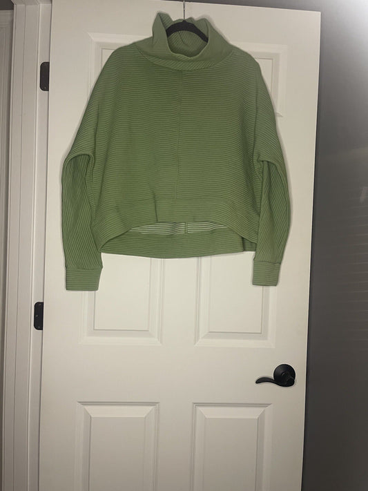 Zella Sweatshirt Xl Green Ribbed 