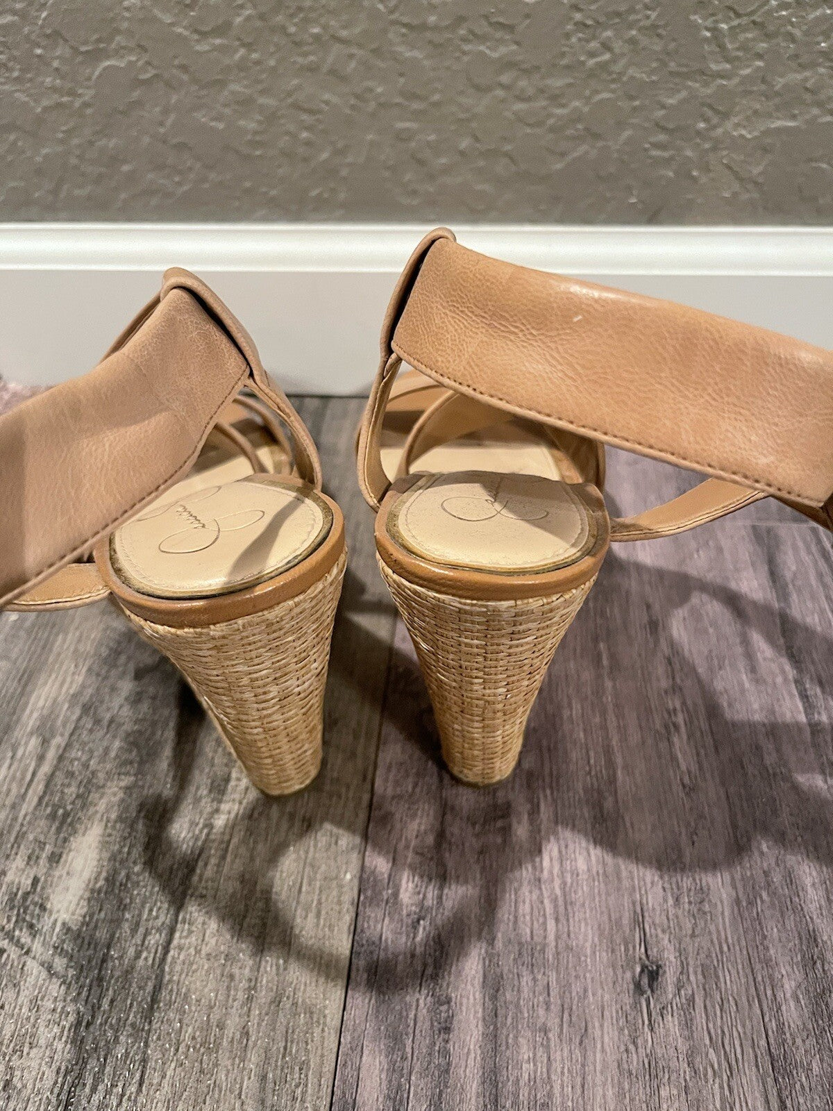 Jessica Simpson wedge heels brown size 8.5 