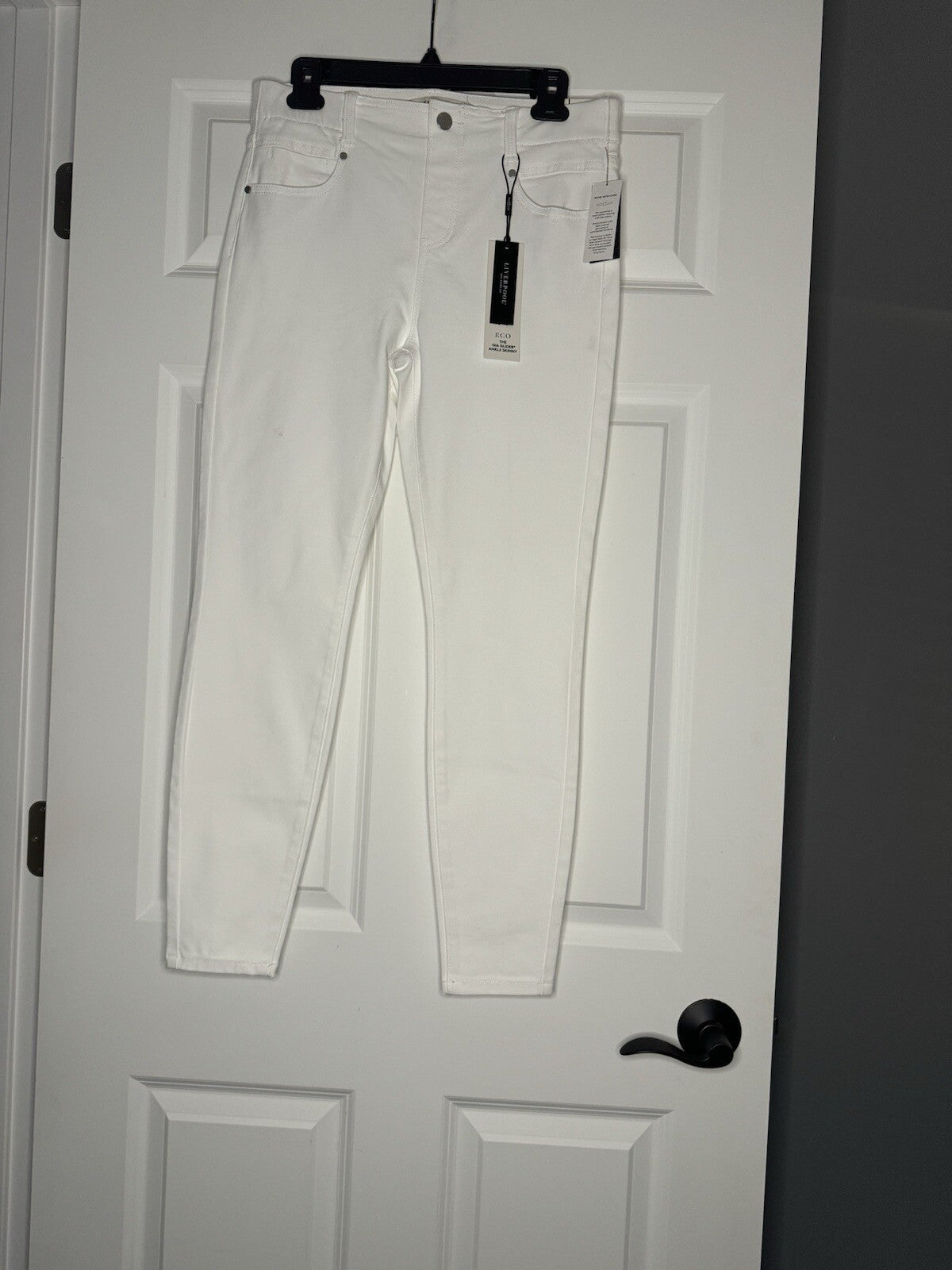Liverpool Gia Glider Ankle Skinny Jeans Bright White 4/27 Nwt 129