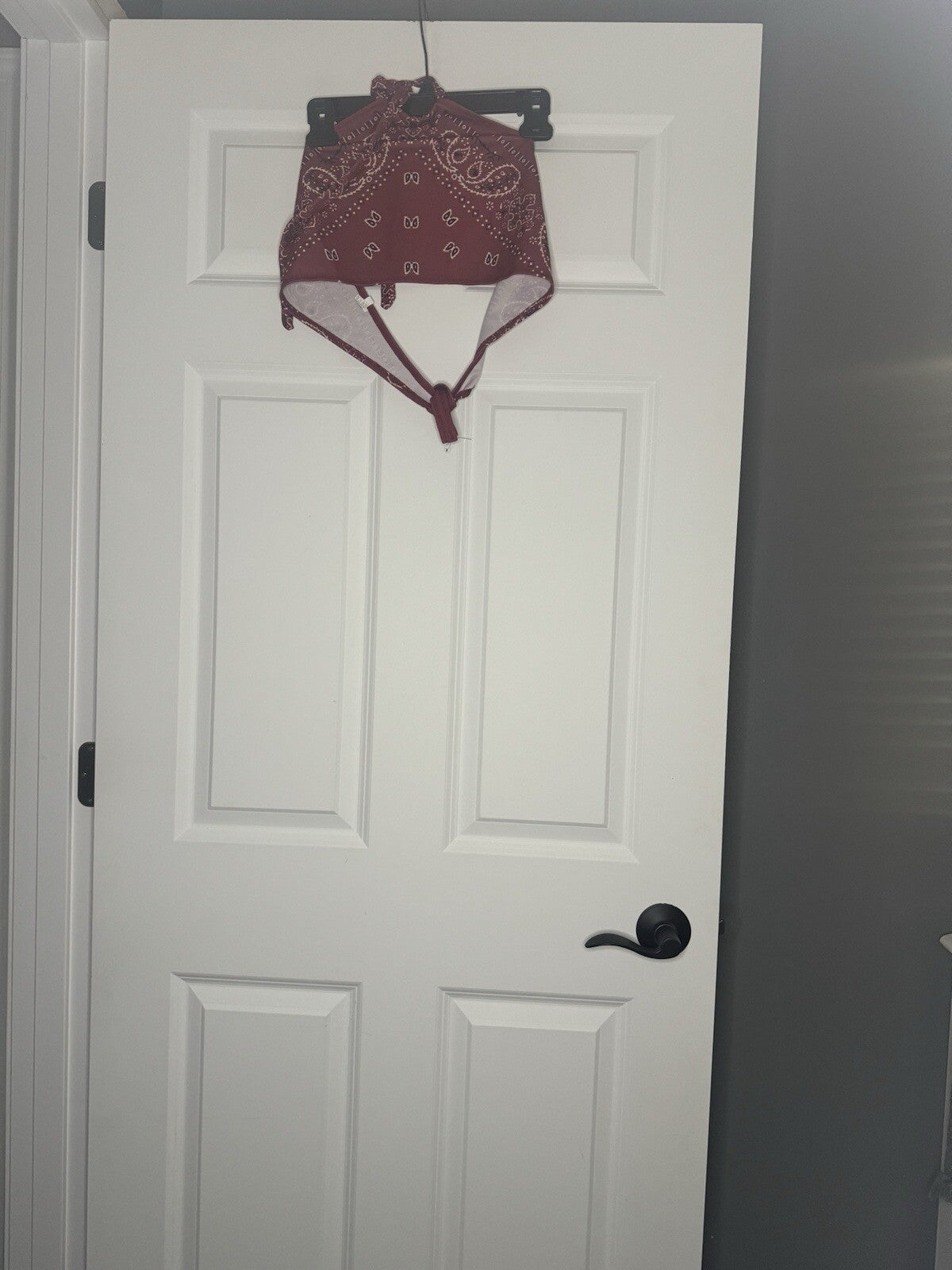 Unbranded Small Halter Crop Top Bandana Print Red 