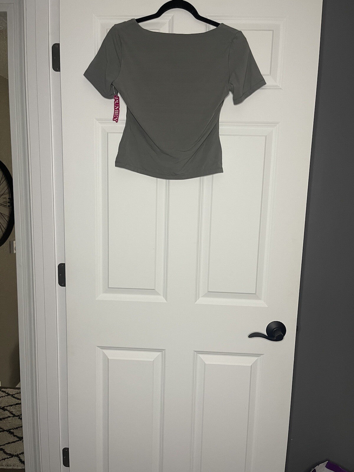 Pumiey Short Sleeve Crop Top Xl Gray Nwt 