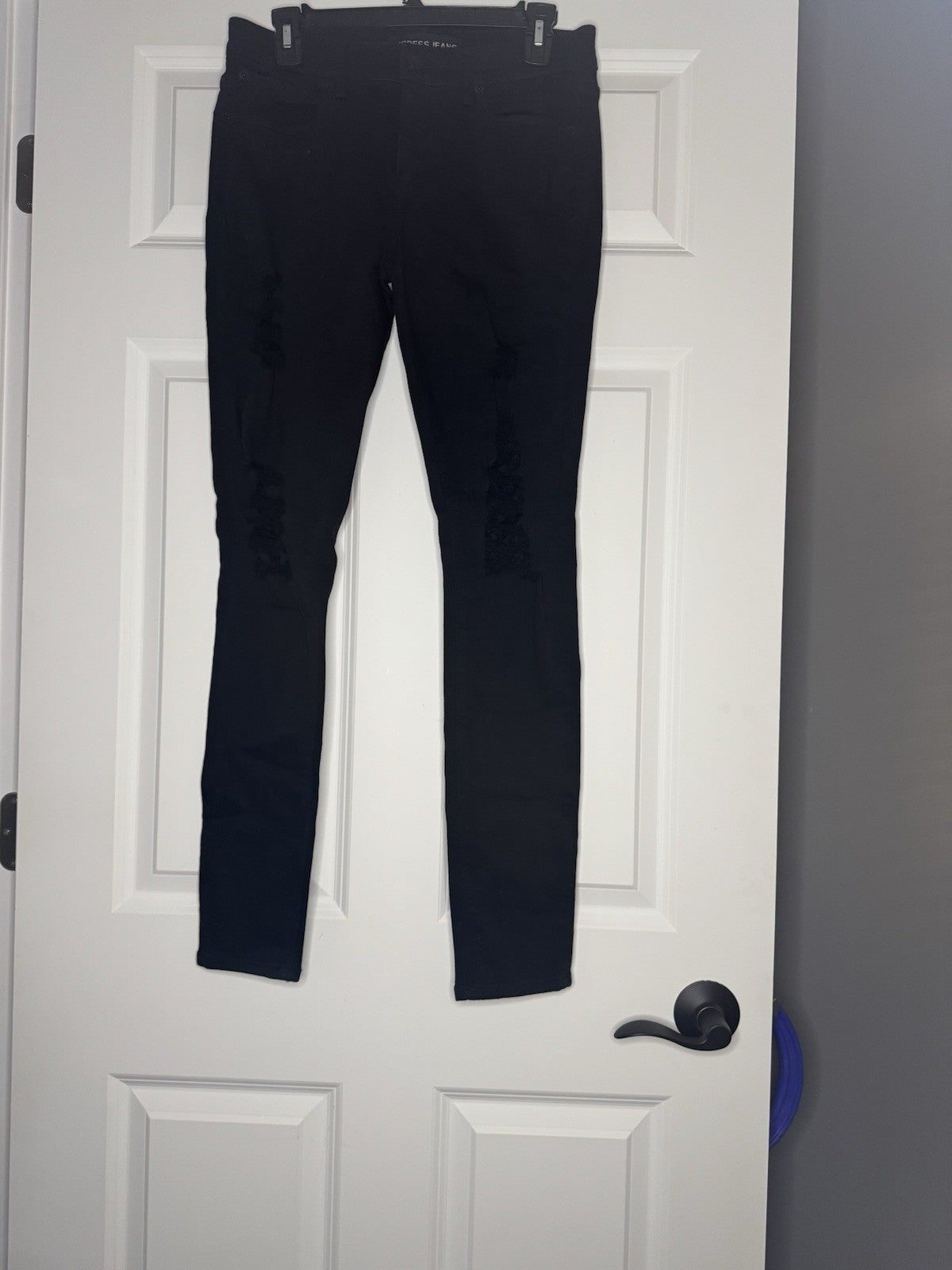 Express Legging Midrise 6 Black Jeans Distressed 