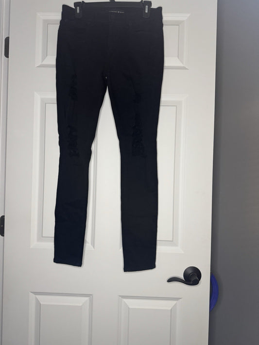 Express Legging Midrise 6 Black Jeans Distressed 