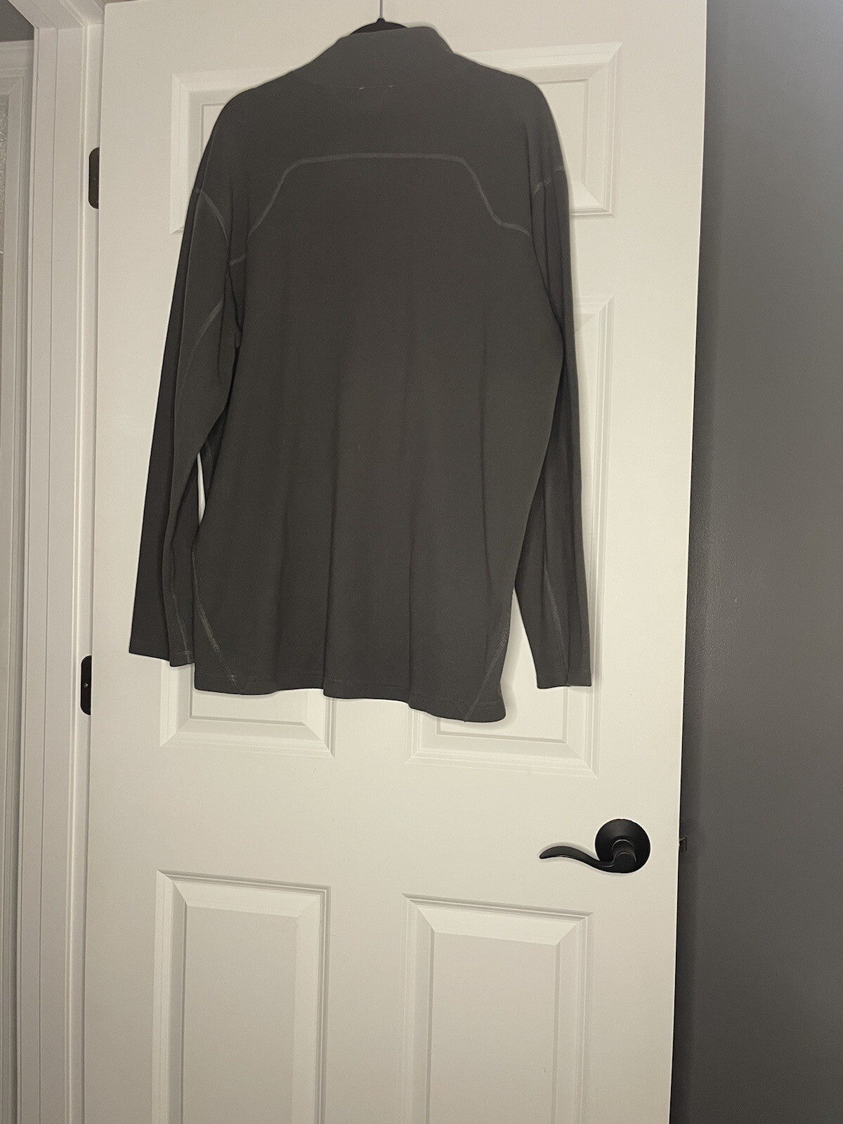 North face Mens Half Zip XXL Gray With Black White Logo